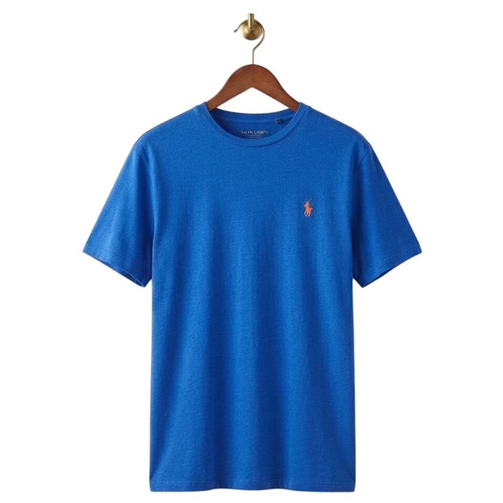 Polo Ralph Lauren Mens Royal Blue Heather Short Sleeve Crew Neck Pony Logo Tee S